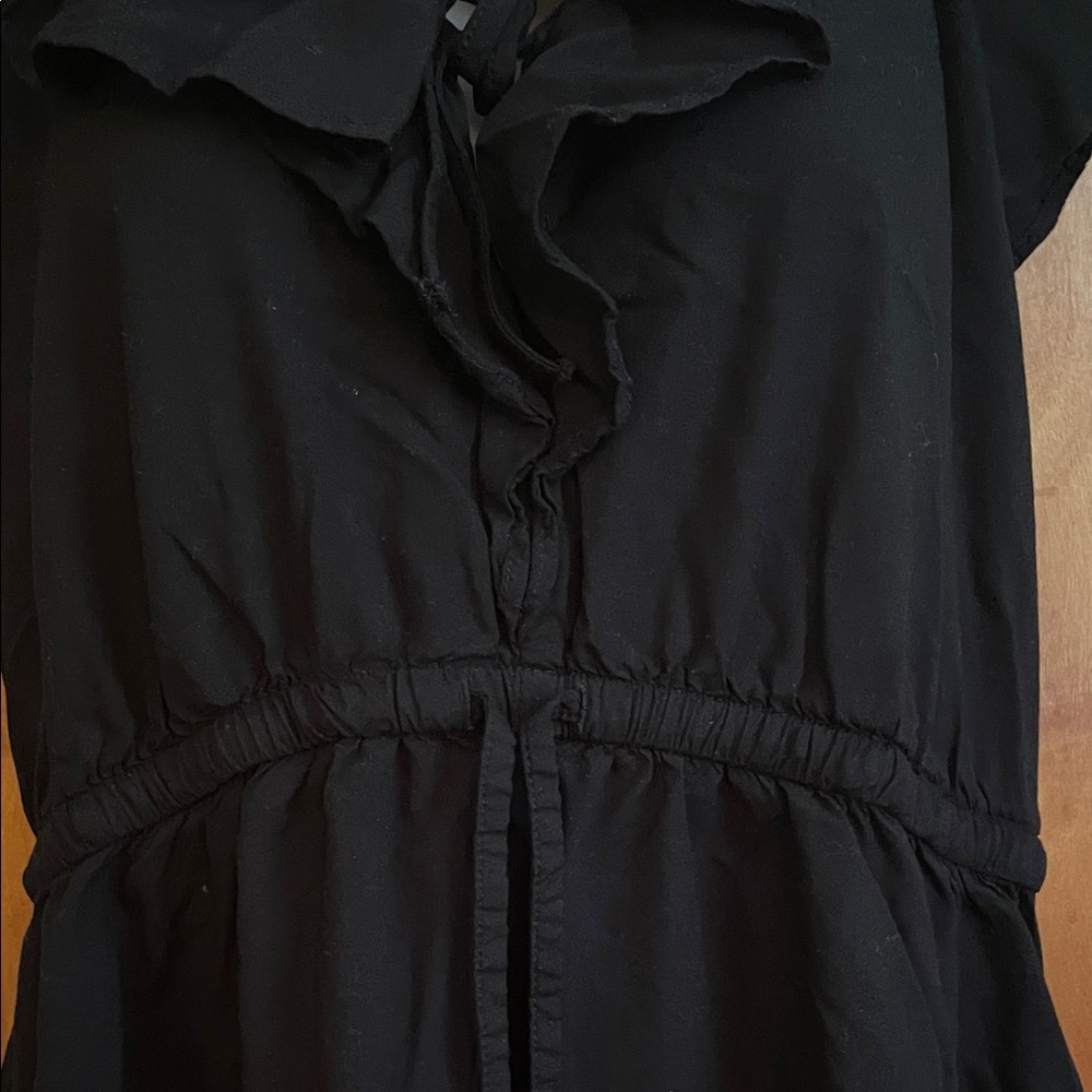 Old Navy Black Ruffle-Trim Mini Dress - Picture 4 of 5